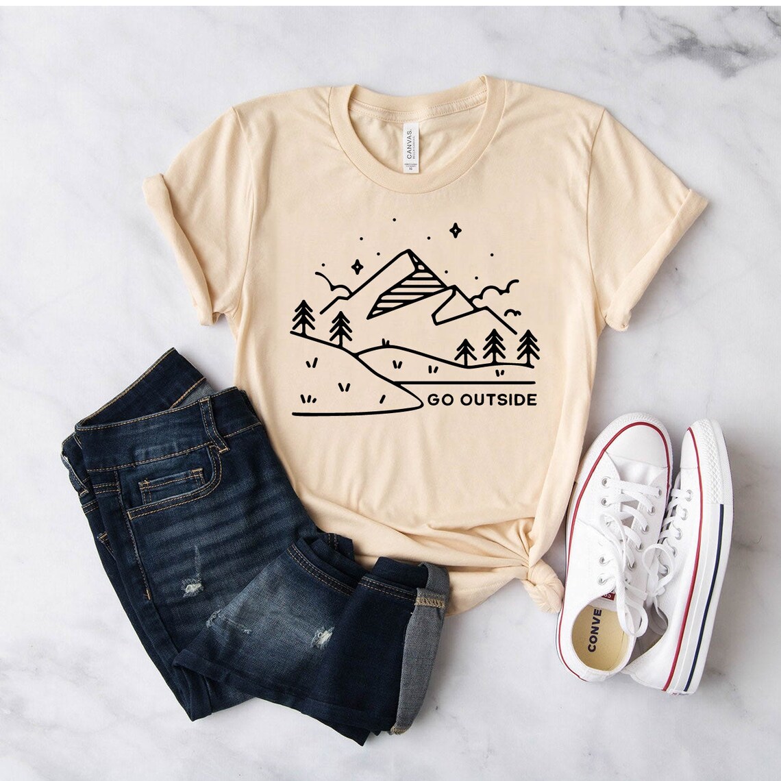 Go outside Shirt Adventure Tshirt Mountain Shirt Unisex Etsy