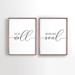 It is Well With My Soul Printable, Wedding Decor, Wedding Gift, Bible ...