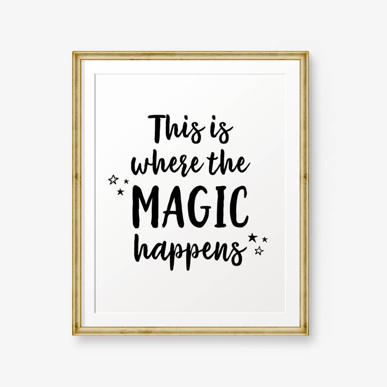 This is where the magic happens Printable Art Inspirational Etsy