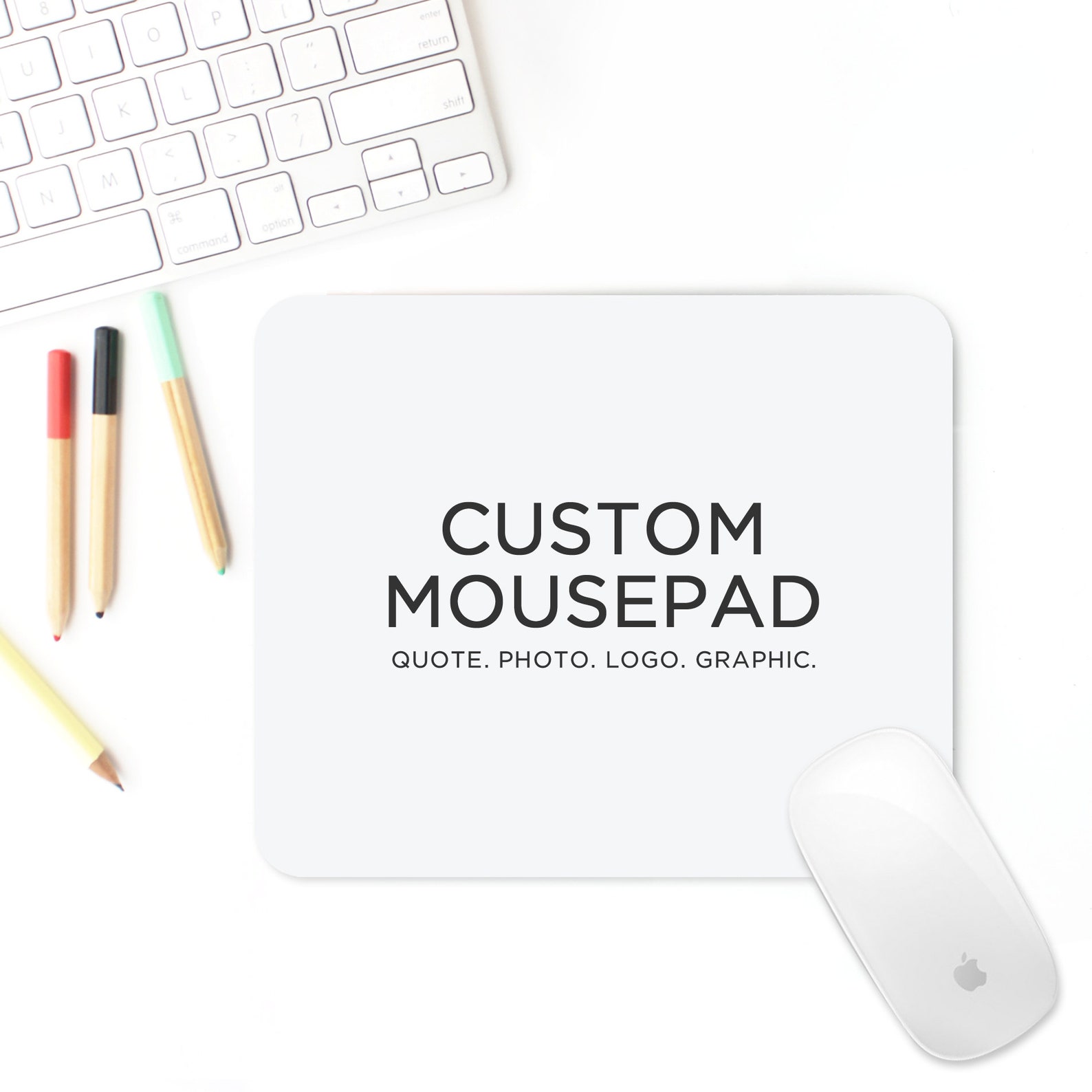 Custom Mouse Pad Personalized Photo Mouse Pad Custom Logo Etsy