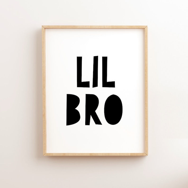 Lil Bro Printable Little Brother Sign Nursery Printable Boy | Etsy