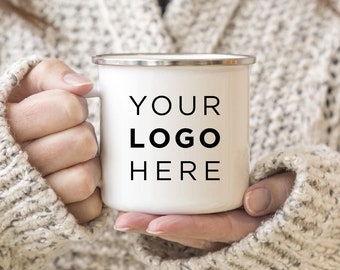Custom Camp Mug, Company logo Camp mug, Wedding Logo Mugs, Custom Camp Mugs, Custom Corporate gift, Foil Gold Mug, Custom wedding gift