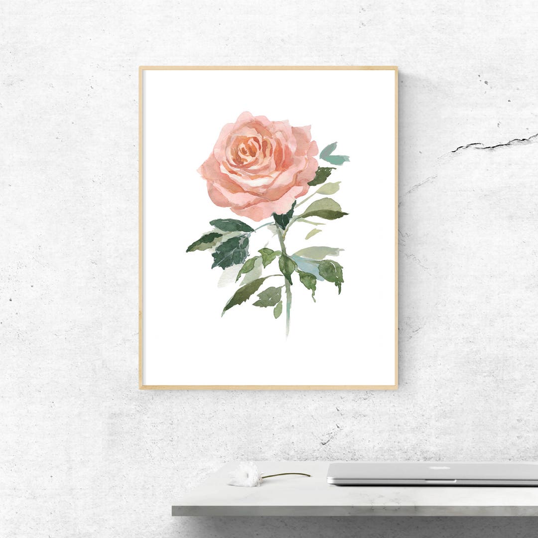 Rose Printable, Floral Printable, Rose Printable, Floral Art Print ...