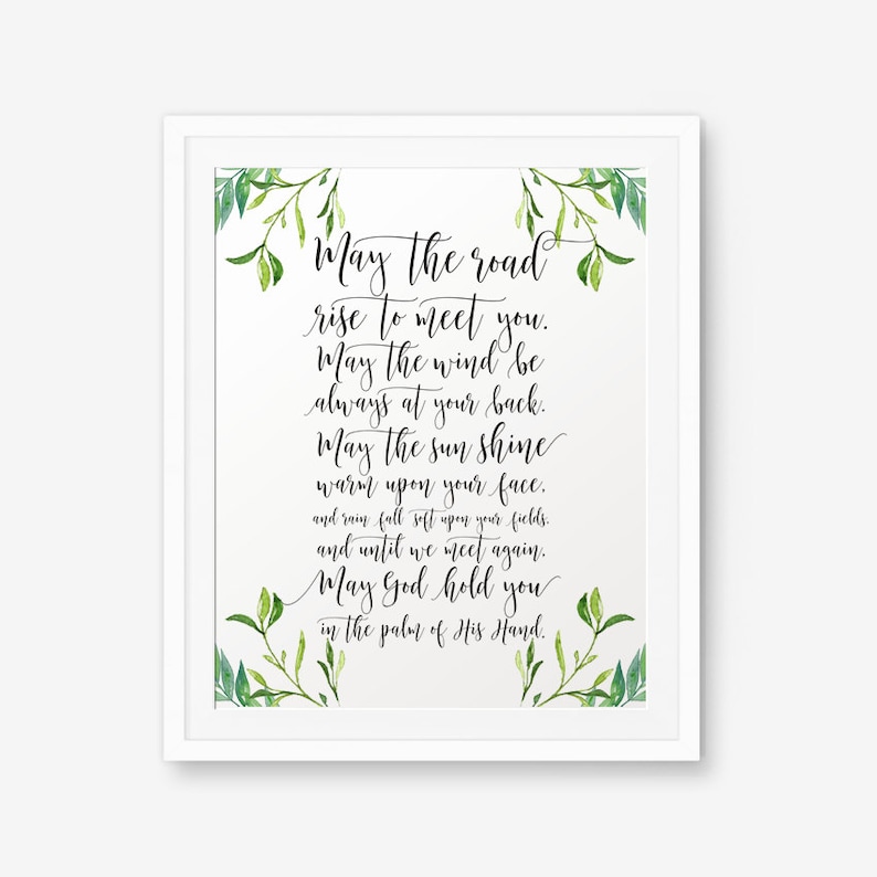 Irish Blessing Printable, Irish Wall Artwork, Estimate Print, Marriage ceremony Printable, Might The Highway Increase Quotation photo relating to Printable Irish Blessing named Irish Blessing Printable, Irish Wall Artwork, Estimate Print, Wedding day Printable, May perhaps The Highway Increase Estimate