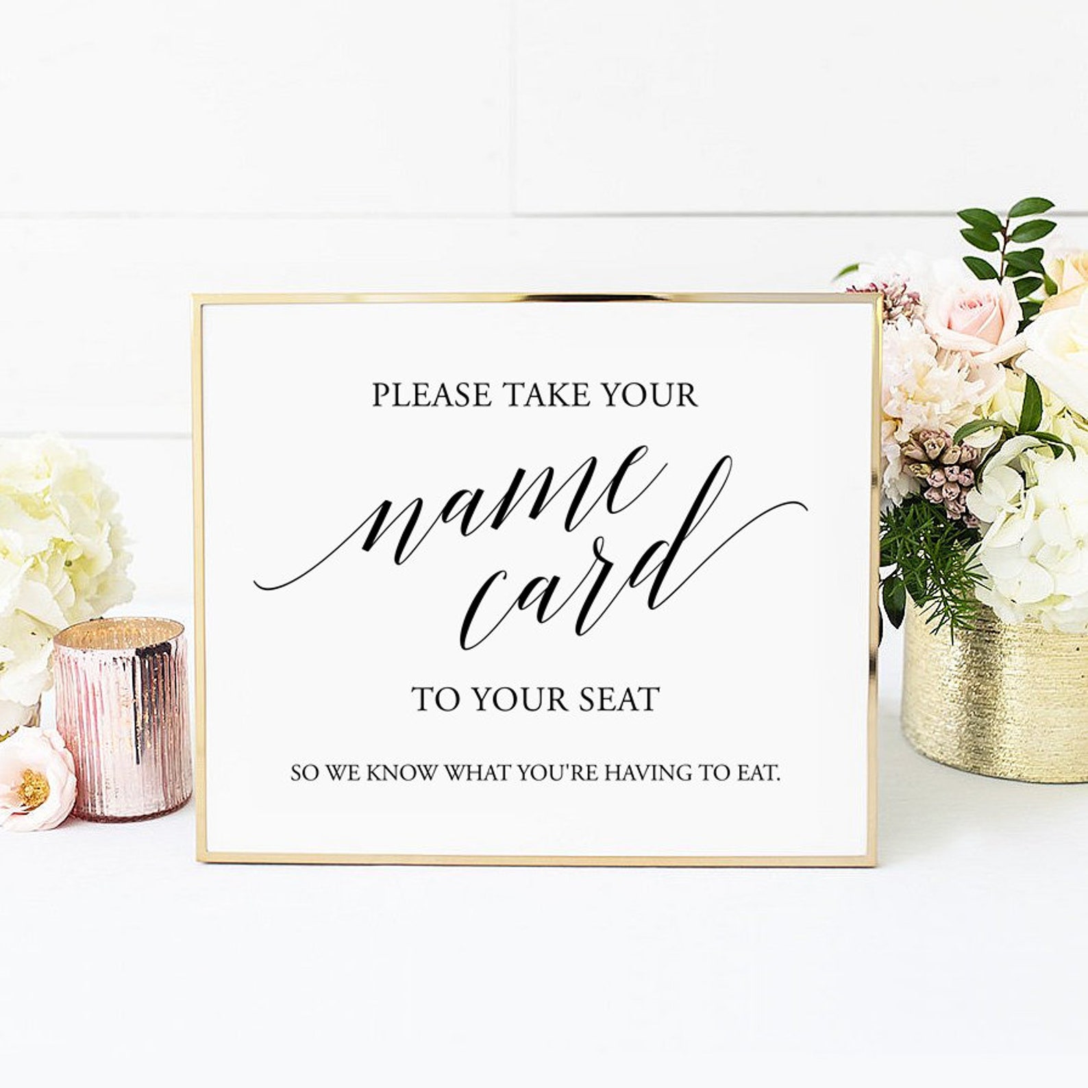 Take Your Name Card Sign Place Cards Sign Printable Wedding Etsy