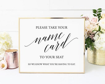 Grab Your Name Find Your Table and Take A Seat Wedding 