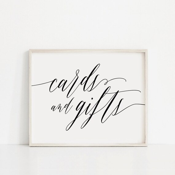 Cards &amp; Gifts Sign Wedding Sign Printable Art Wedding Decor - Etsy