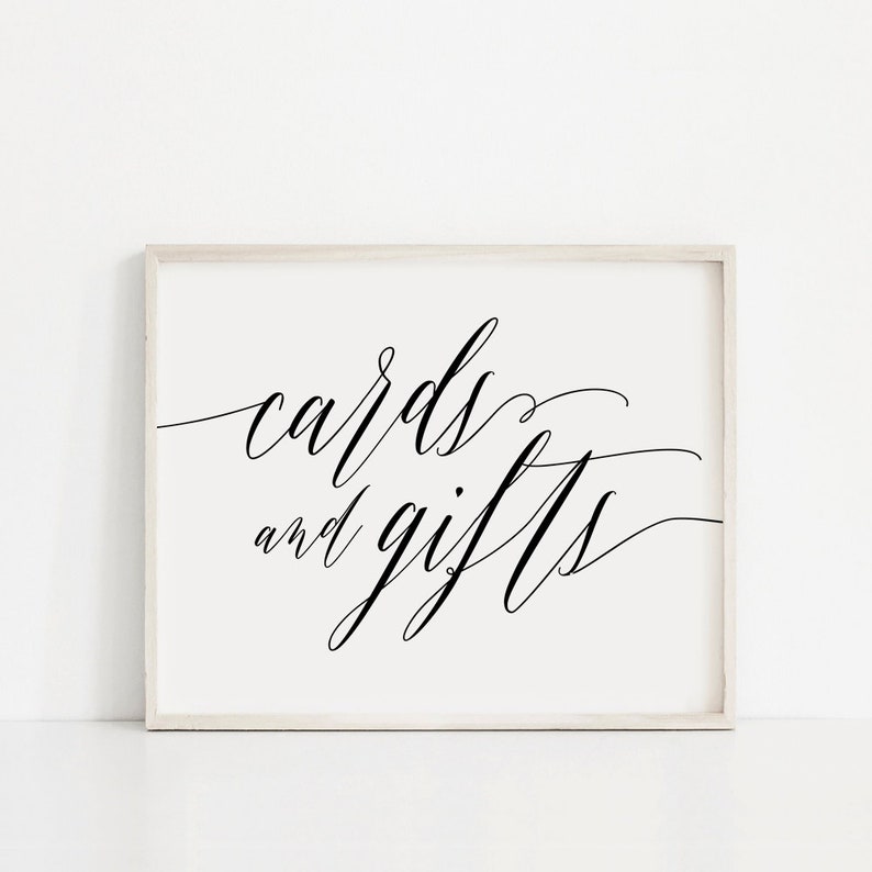 Cards &amp; Gifts Sign Wedding Sign Printable Art Wedding Decor - Etsy