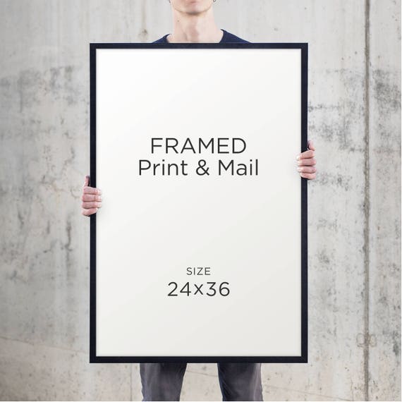 Custom FRAMED Print 24 X 36 Inches Wall Art Black Wood Framed Etsy