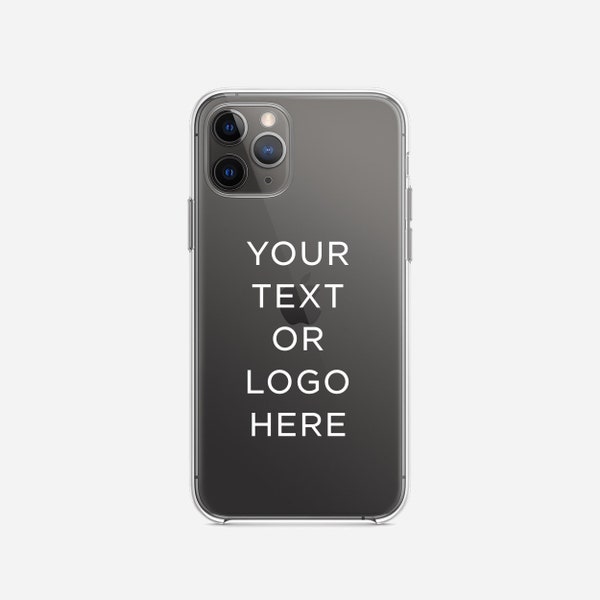 Custom Clear Phone Case, Custom Quote Phone Case, Organization Phone Case, Business logo Phone Case