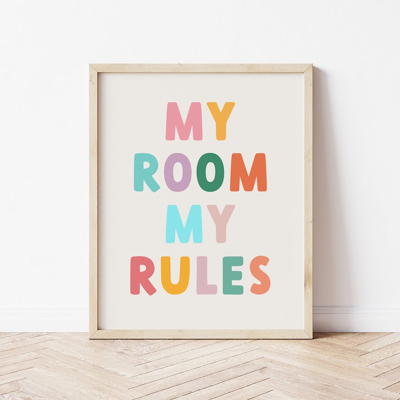 My Room My Rules Set of 2 Printable Funtastic Printable Etsy