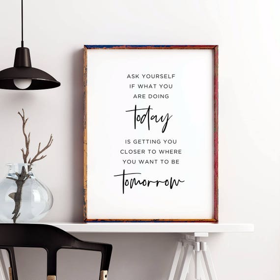 Ask Yourself Printable Home Decor Inspirational Quotes - Etsy