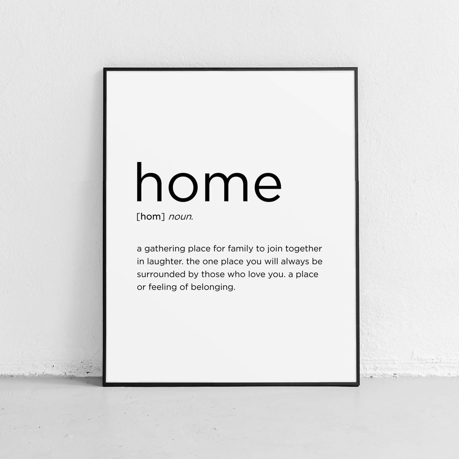 Home Definition Printable Art Home Decor Wedding Gift - Etsy