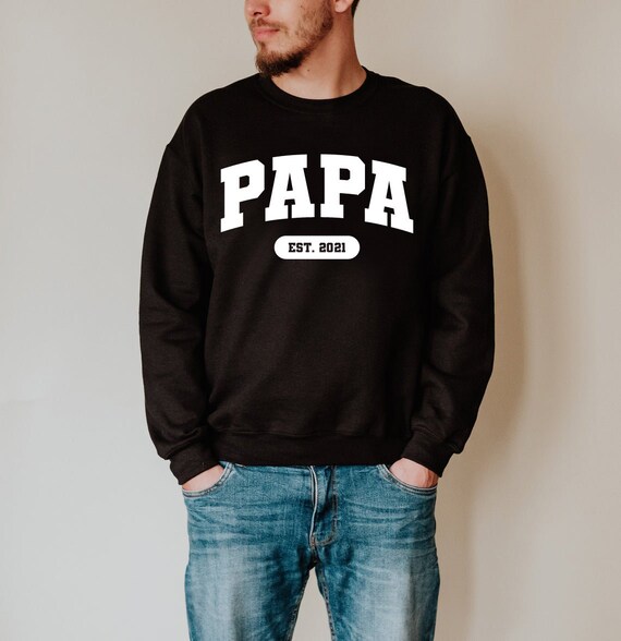 Custom Papa Sweatshirt Fathers Day Gift 