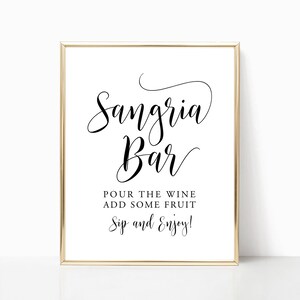 Sangria Bar Sign Printable Sangria Bar Signage Party - Etsy