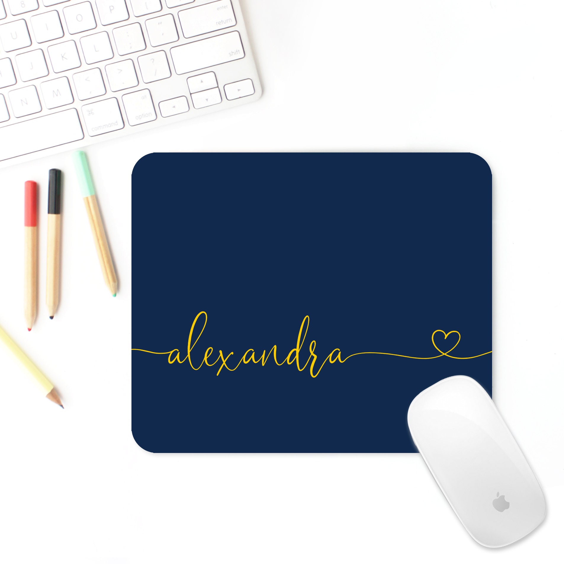 Personalized Office Decor Mouse Pad Custom Name Mouse Pad Etsy