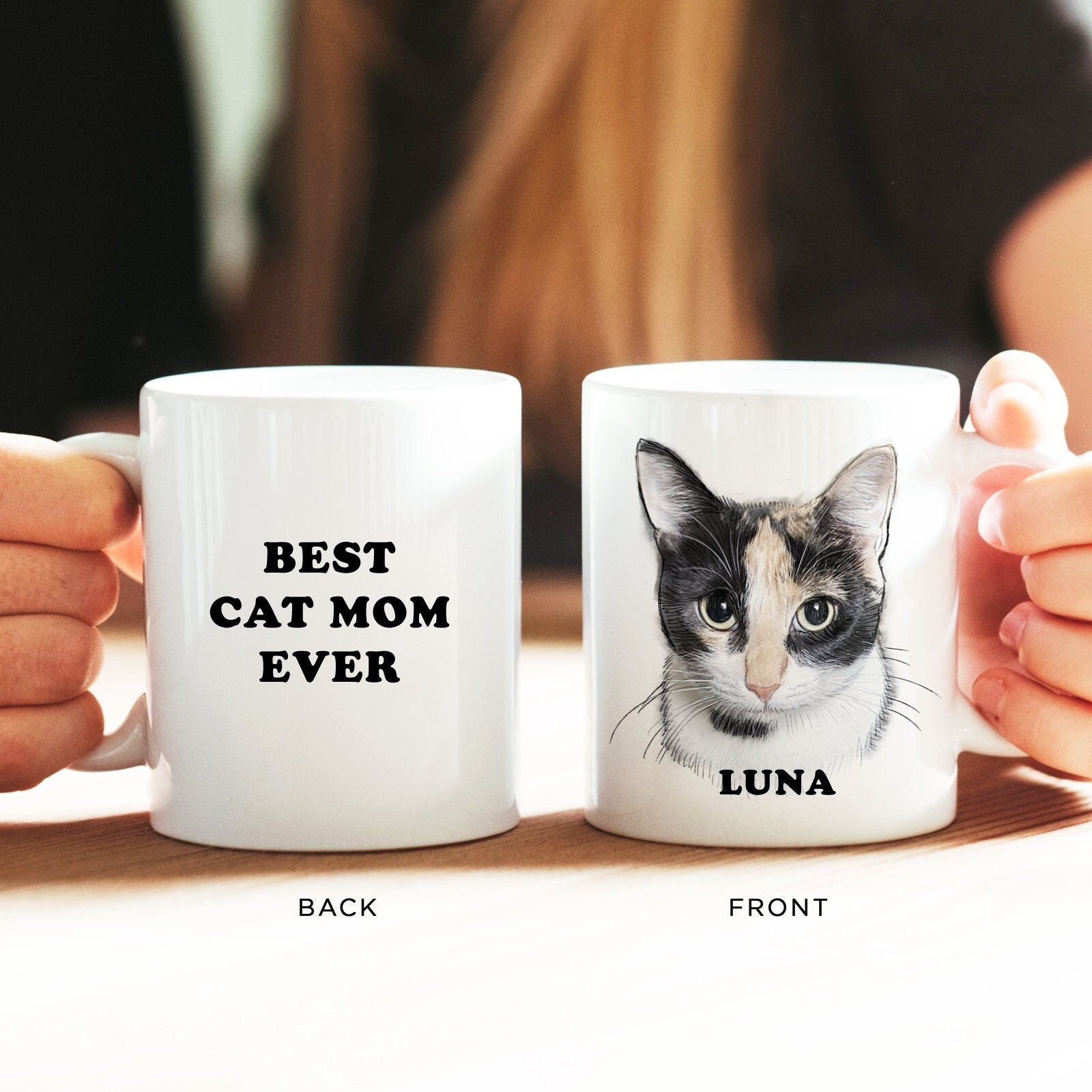 Custom Cat Mug, Ceramic Coffee Mug With Handle, Personalized Cat Mug — Mug  Project