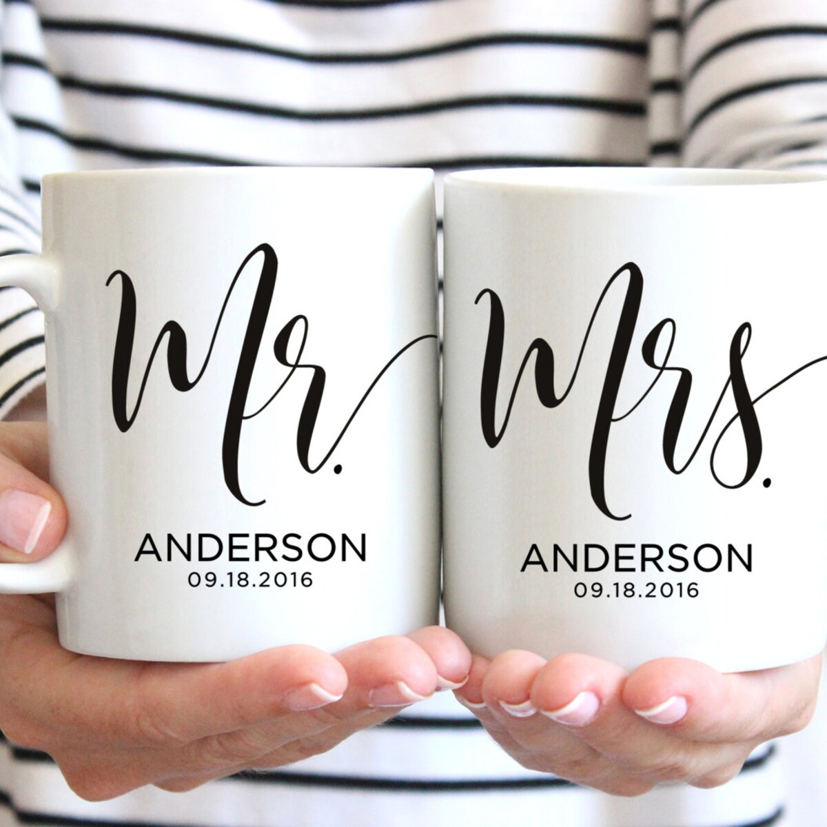 Mr & Mrs Mugs, Custom Wedding Gift, Personalized Wedding Mugs, Engagement Gift, Bride and Groom Mugs, Anniversary Gift - Etsy