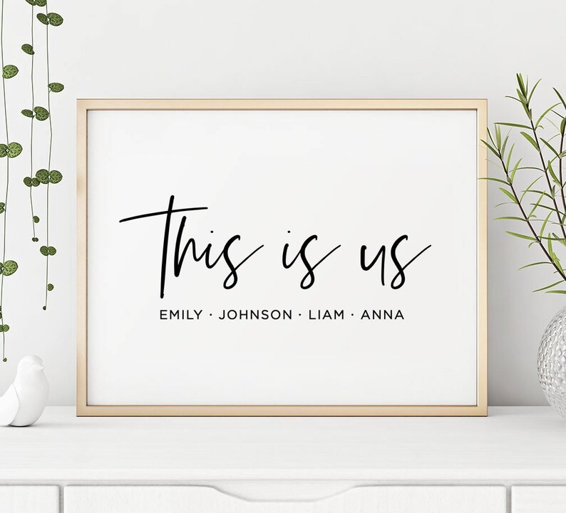 Personalized This is us Family Printable Anniversary Gift Etsy