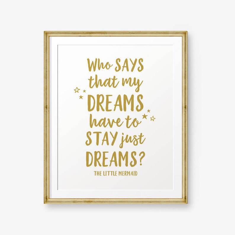 Who says that my dreams have to stay just dreams Nursery Etsy