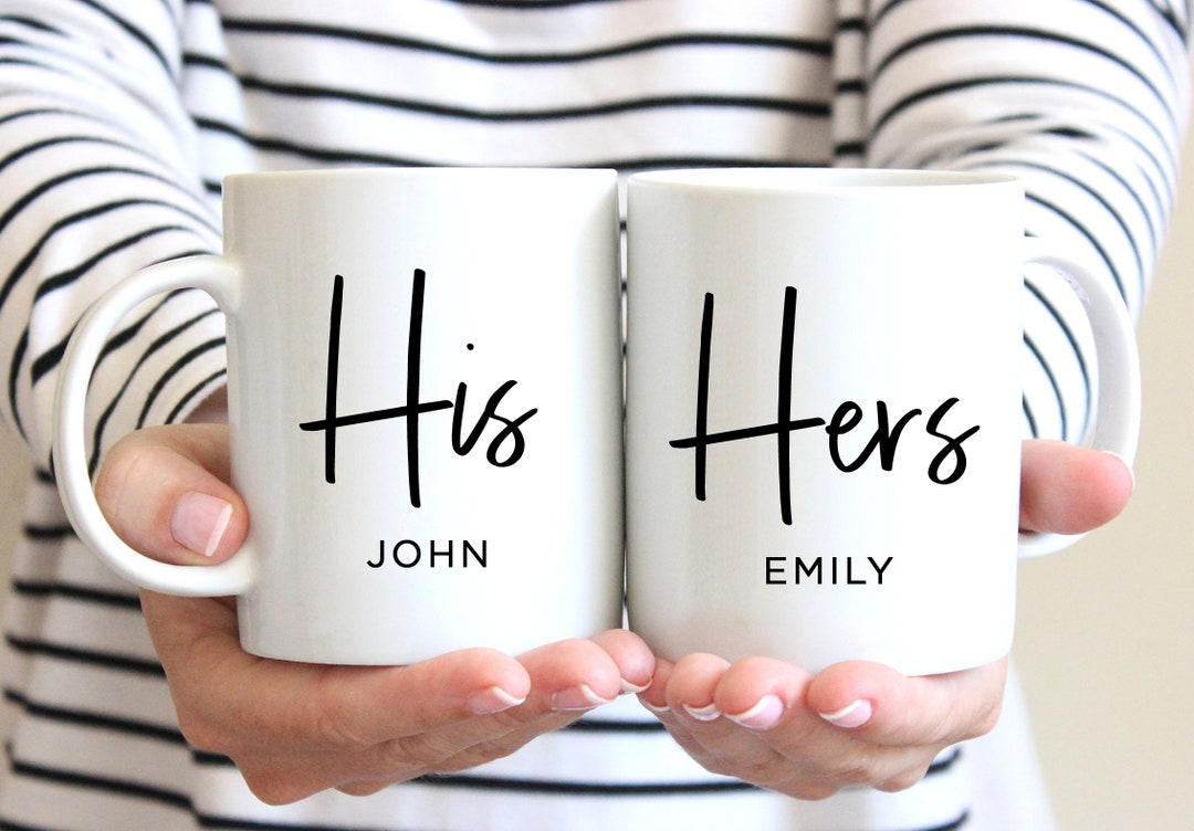 His and Hers Coffee Mugs, Custom Wedding Gift, Personalized Wedding — free download