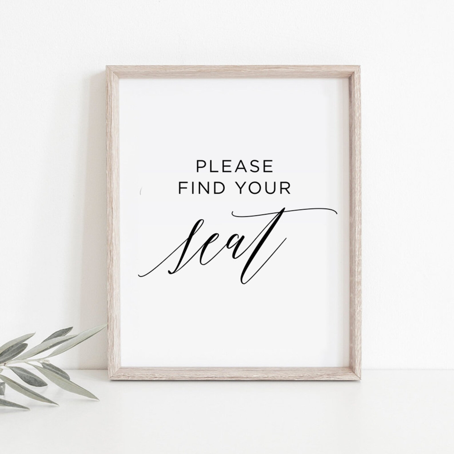Please find your seat Sign Wedding sign Printable Art | Etsy