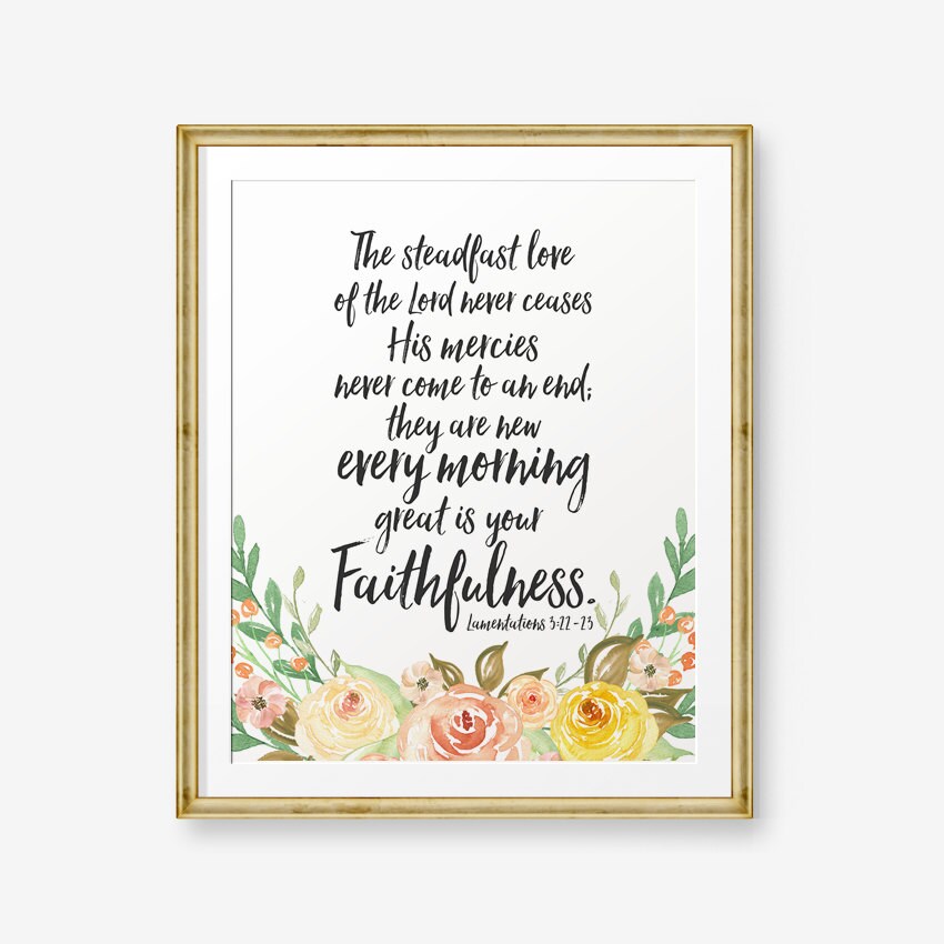 bibel vers druckbare kunst klagelieder 3 22 23 die etsy