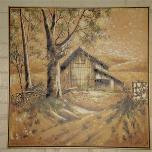 最初の  Fadik 1970's Century Mid Rare Framed Original Signed & 絵画