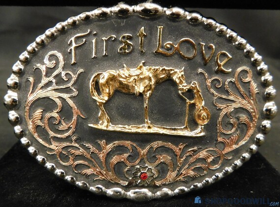 Rare Vintage Montana Silversmiths First Love Belt… - image 1