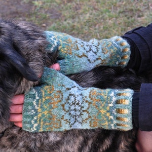 Fair Isle Handschuhe aus Shetlandwolle Digitale Strickanleitung image 2