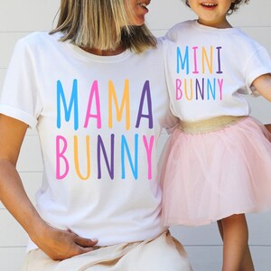 Easter Shirt, Mommy and Me Matching Easter Shirts, Women Easter Bunny Shirt, Toddler Baby Kids Easter T-Shirts, Mommy and me Easter Outfits