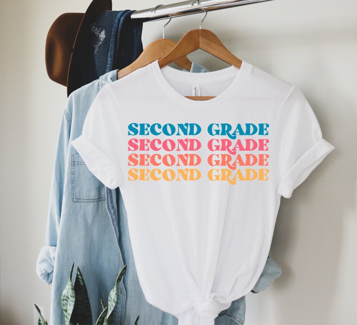 Retro Second Grade Shirt Second Grade Teacher Shirt New - Etsy UK
