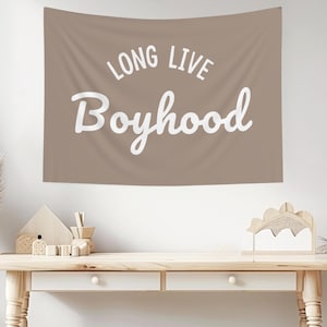 Long Live Boyhood Canvas Banner | Boys Room Sign | Boys Room Decor | Wall Decor |  Nursery art | Boy Nursery Decor | Modern Kids Room Decor