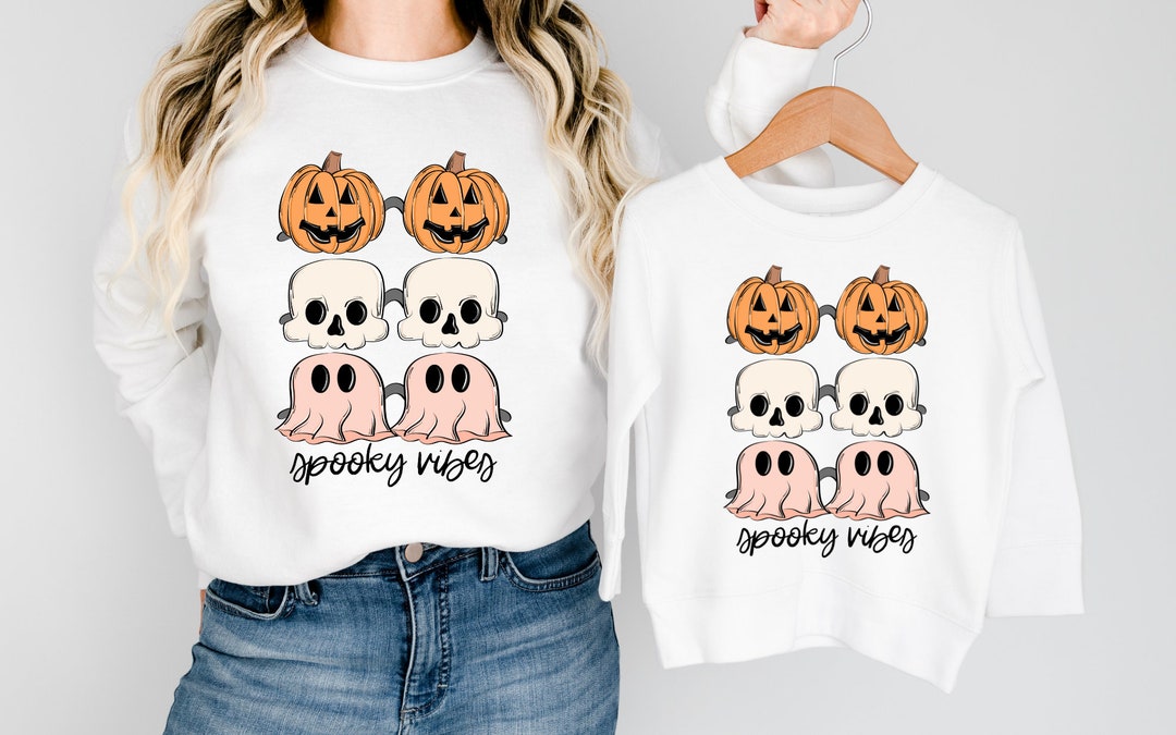 Matching Mother Kids Halloween Sweatshirts Mommy and Me Etsy