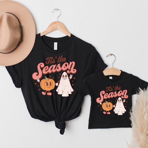 Mommy and Me Halloween shirts, Matching Mother Daughter Outfits, Toddler Girl Halloween Costume, Mama and mini Tis the season Halloween