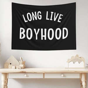 Long Live Boyhood Canvas Banner | Boys Room Sign | Boys Room Decor | Wall Decor |  Nursery art | Boy Nursery Decor | Modern Kids Room Decor