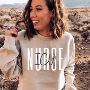 ICU Nurse Crewneck Sweatshirt for Intensive Care Unit Nurse, ICU Shirt , Gift for nurse grad, nurse shirt, ICU nurse