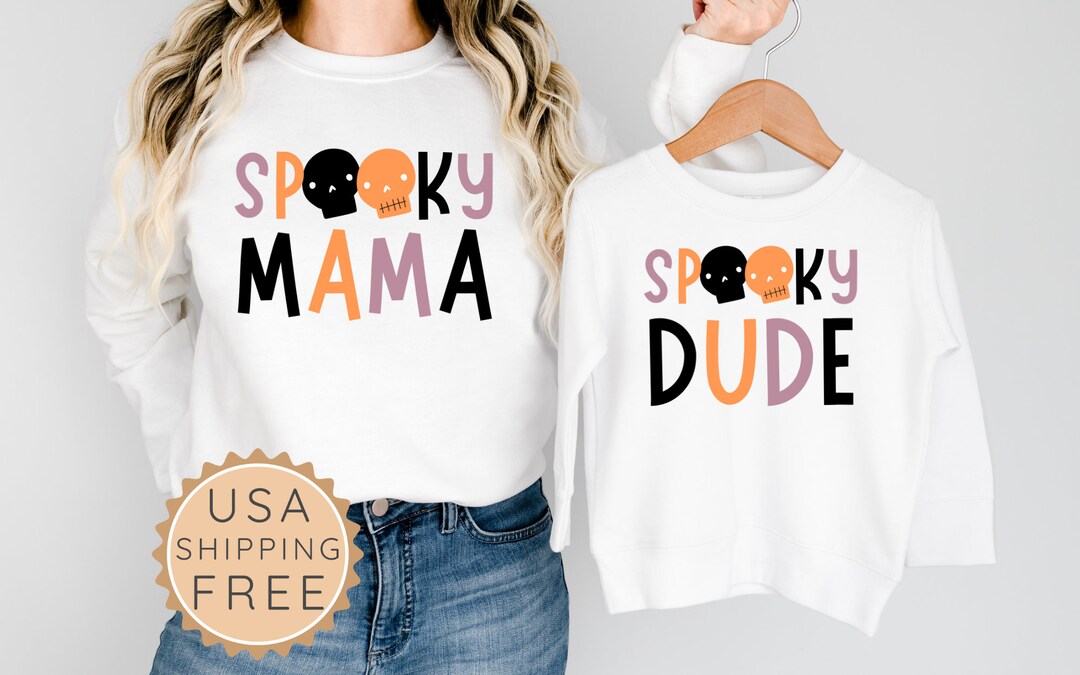 Mom and Son Halloween Mama and Son Shirt Spooky Season Mama Etsy