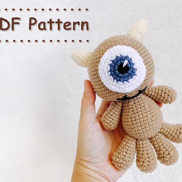 Little Mikey crochet pattern, Mikey crochet pattern, Monster PDF file inEnglish, PDF Amigurumi pattern, Doll, Crochet Toy, DIY tutorial