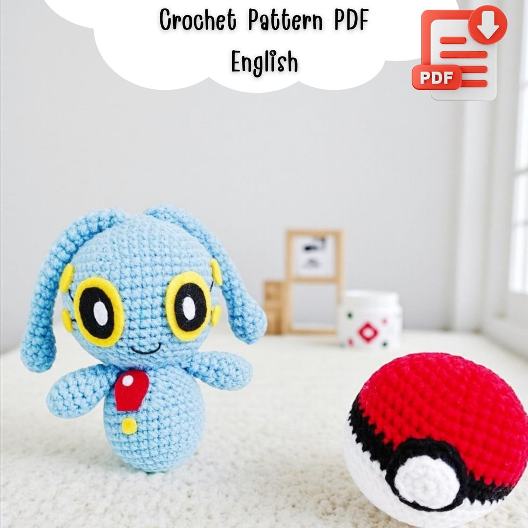 Manaphy Crochet Pattern, Pokemon Amigurumi Doll (PDF) - Etsy