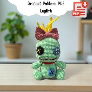 Scrump Häkelanleitung, Scrump aus lilo und Häkelanleitung, Monster PDF-Datei in Englisch, PDF Amigurumi Häkelanleitung, DIY Tutorial
