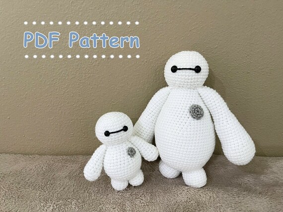 ベイマックスのかぎ針編みパターン、ロボットあみぐるみ人形 (PDF
