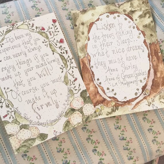 Anne Shirley Quotes 5x7 Cottage Greeting Cards Setblank Etsy