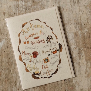 Carte de voeux d'automne