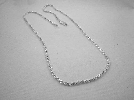 Sterling Silver Diamond-Cut Italian Rope Chain, 2… - image 2