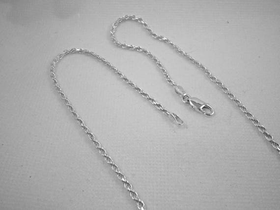 Sterling Silver Diamond-Cut Italian Rope Chain, 2… - image 4