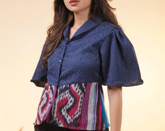 Handmade Batik Blouse: Indonesian Cotton Formal Wear
