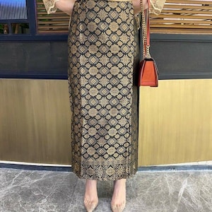 Songket Batik Wrap Skirt, Kebaya Skirt Traditional from Indonesia - KATCO