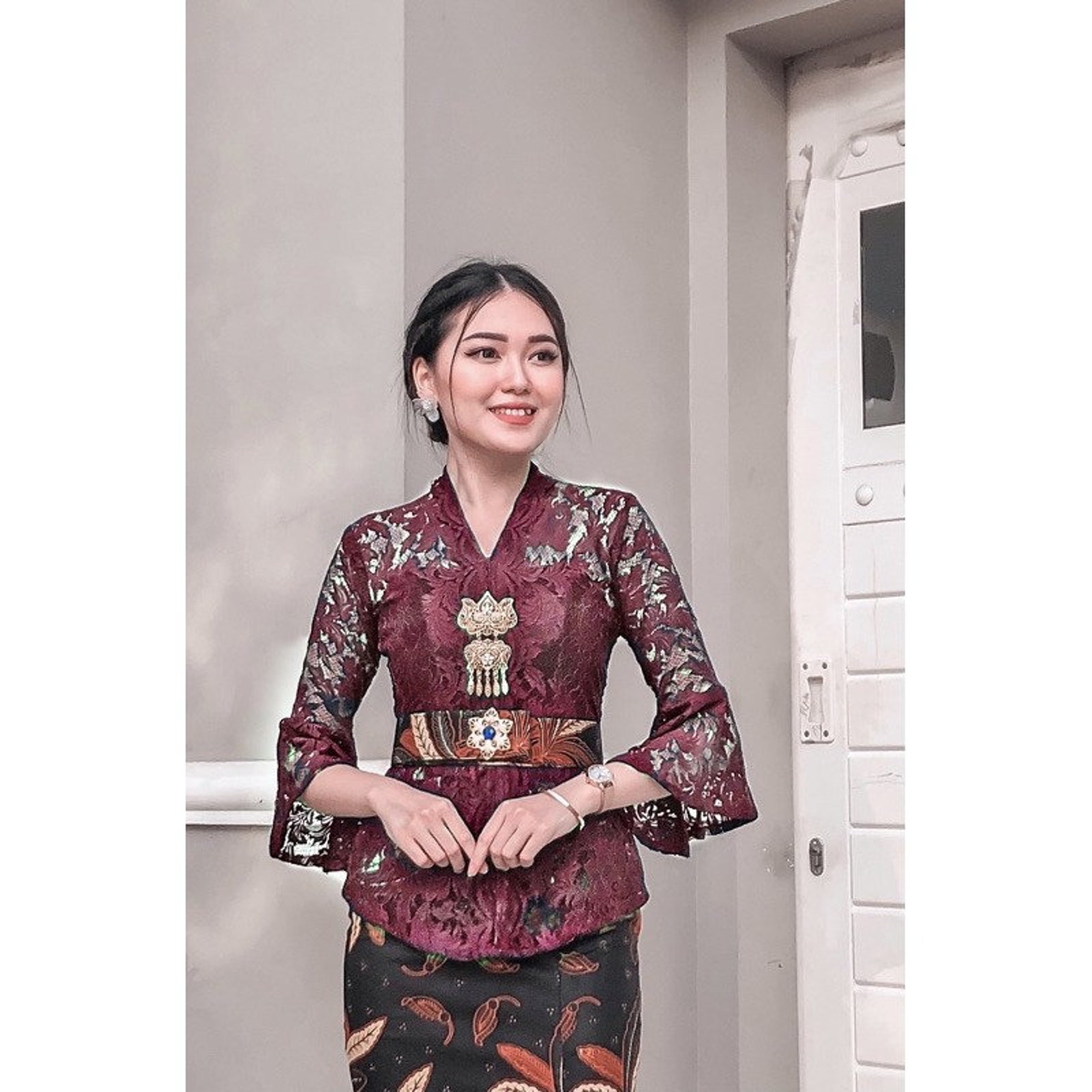 Kebaya Dress Traditional Bali Indonesian Traditional Dress  Etsy
