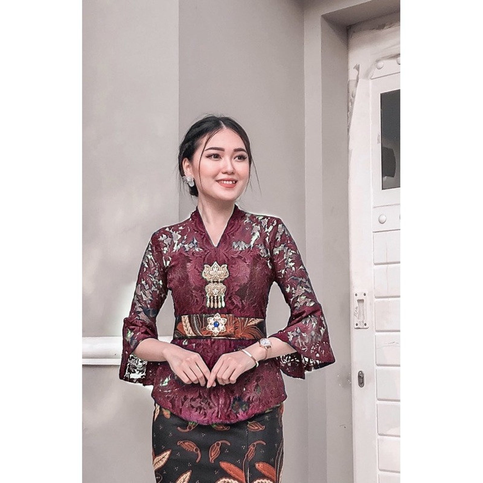 Kebaya Dress Traditional Bali Indonesian Traditional Dress Etsy